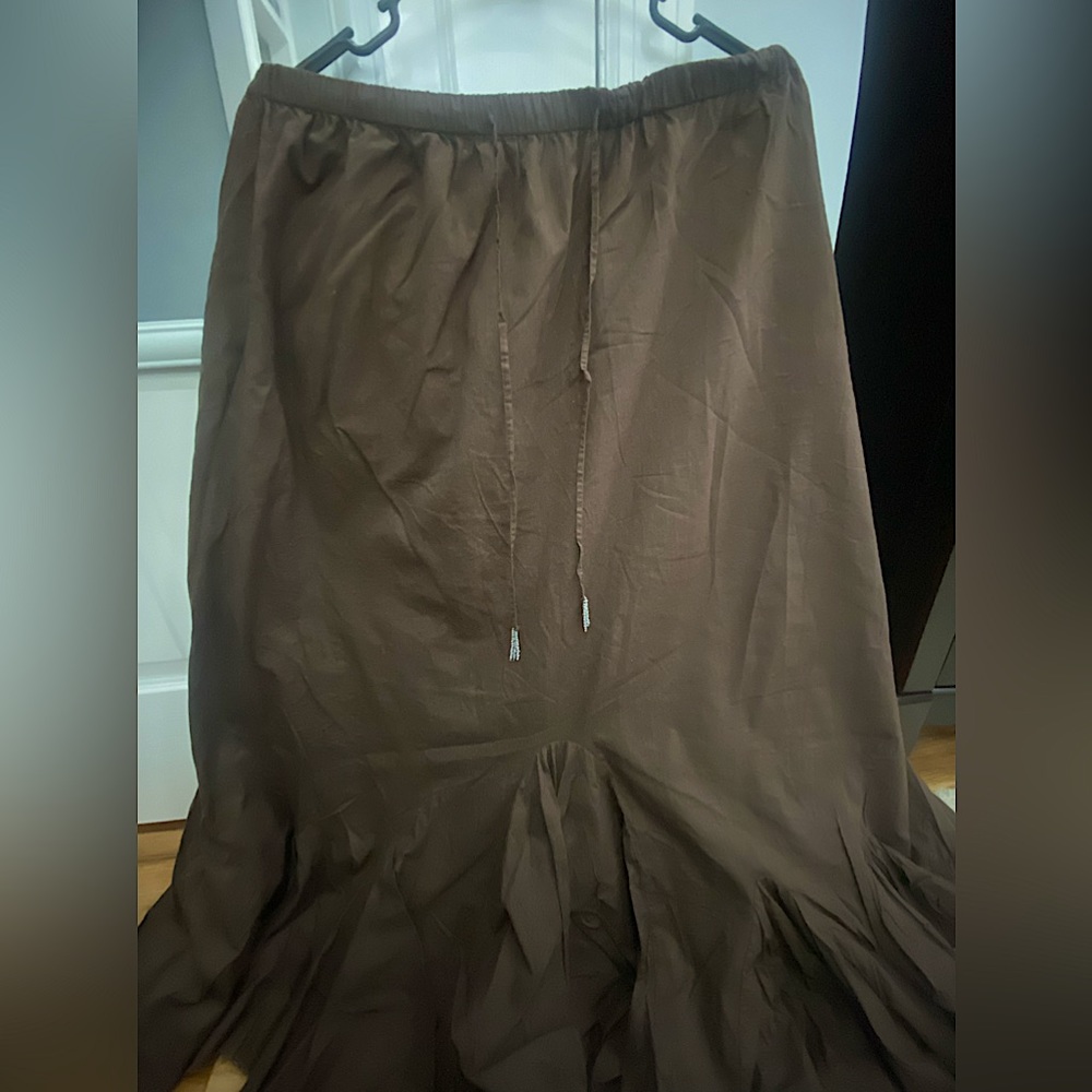 Brown long bohemian skirt - Picture 1 of 4